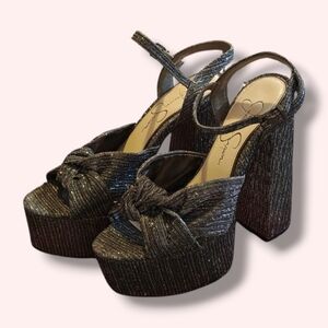 Jessica Simpson Stylish Black Platform Heels Size 7